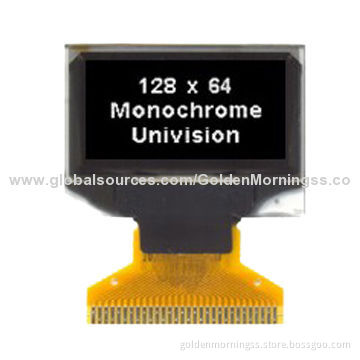 0.96'' OLED display module, 128 x 64p resolution, available in white
